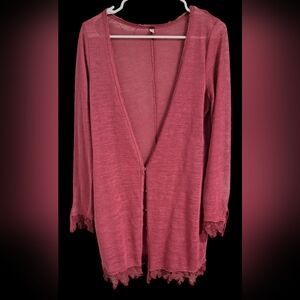 Free People medium red cardigan